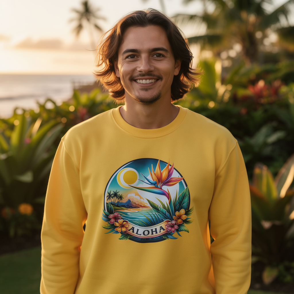 Aloha Bird of Paradise ~ Premium Sweatshirt