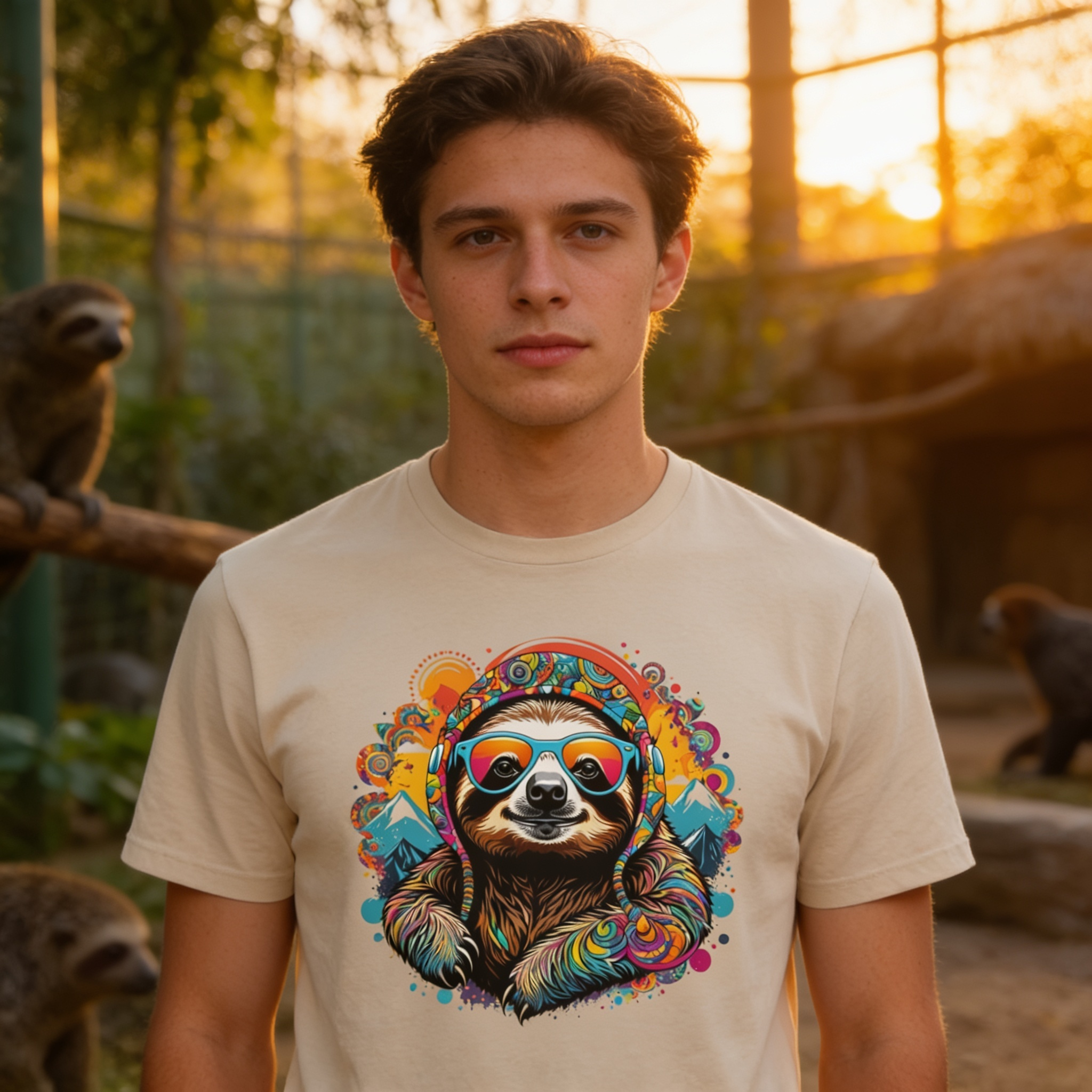 Hippie Sloth ~ T-Shirt