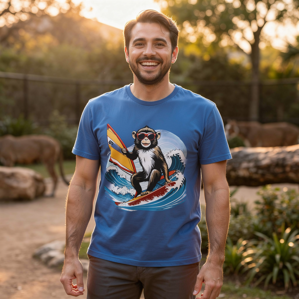 Surfing Monkey Waves ~ T-Shirt