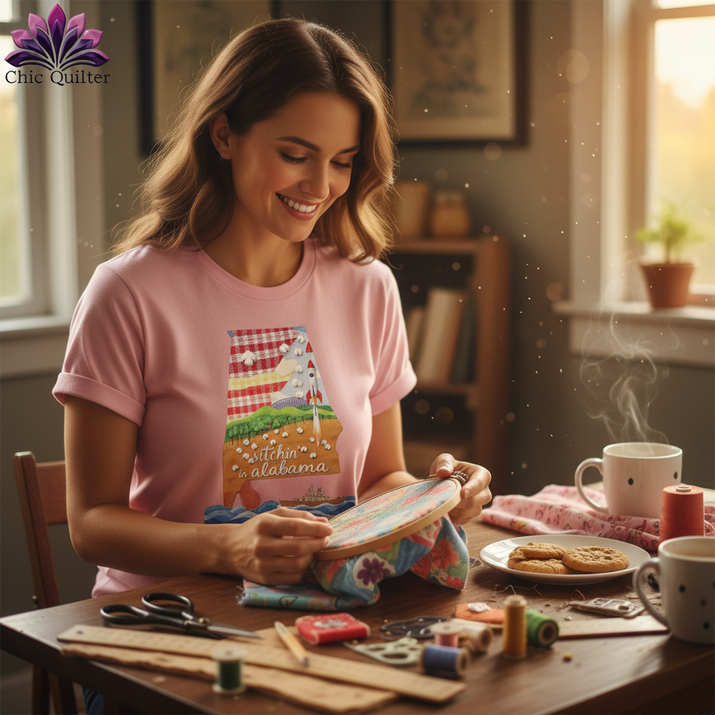 Alabama, Stitchin' In ~ Relaxed Fit Tee