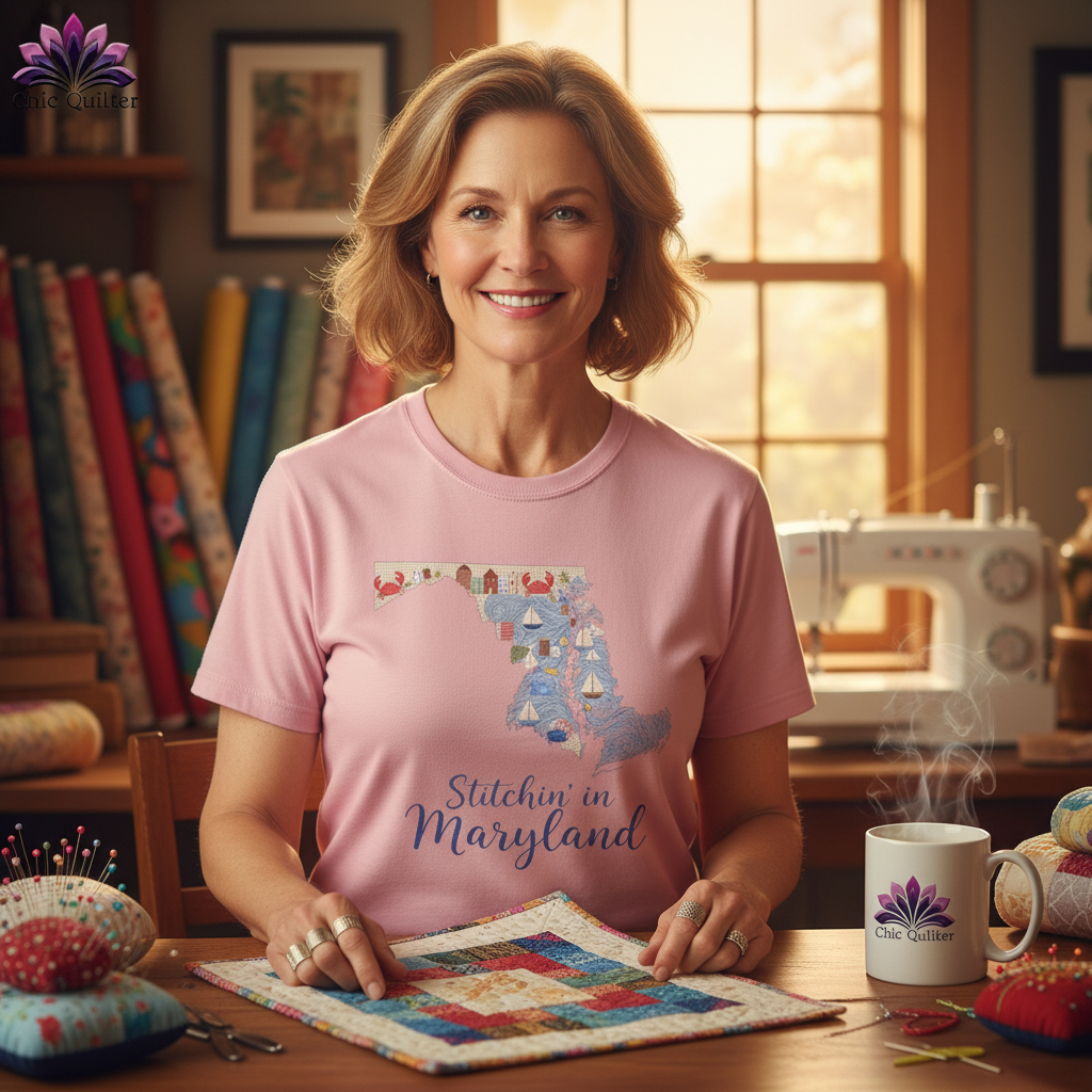 Maryland, Stitchin' In ~ Relaxed Fit Tee