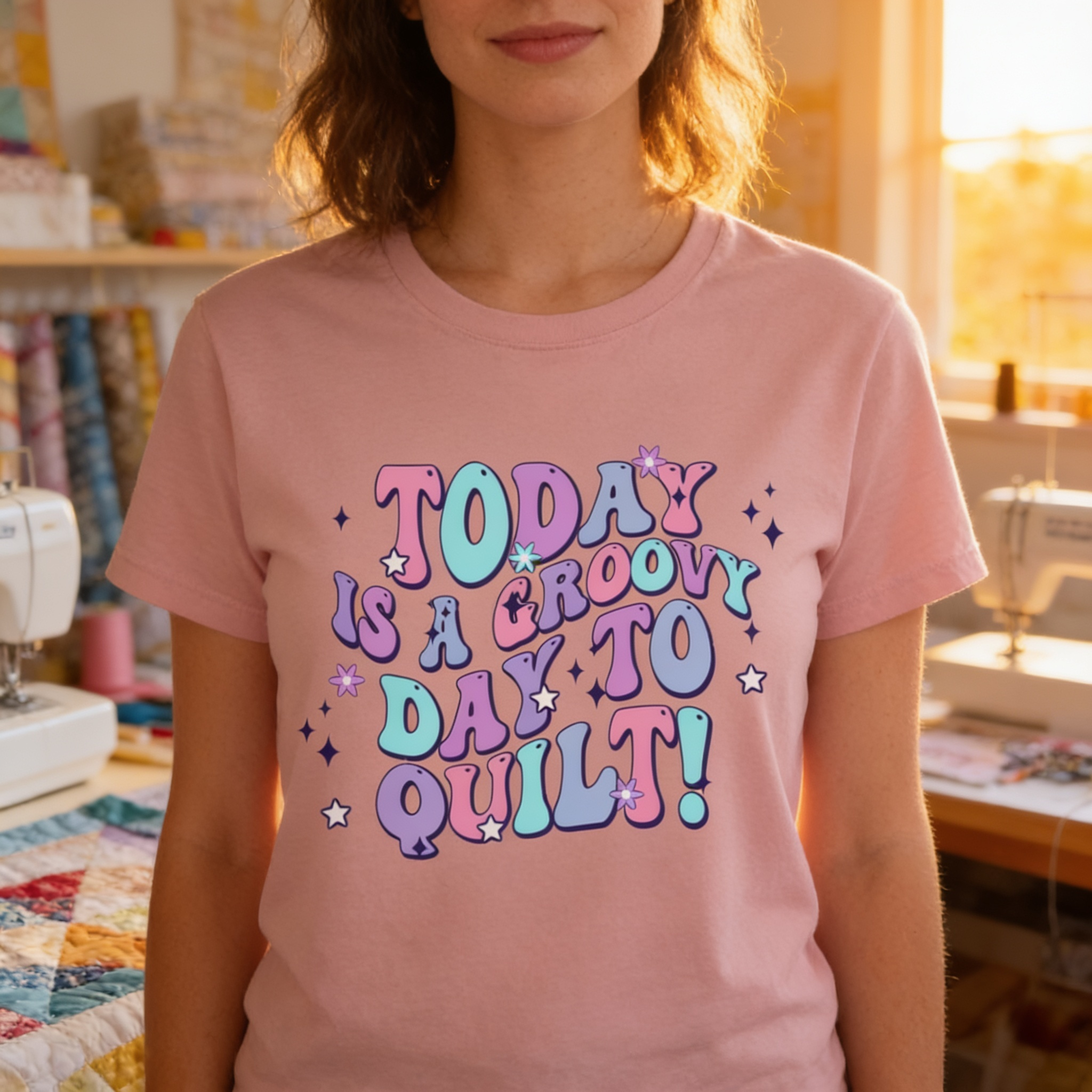 Today is a Groovy Day to Quilt ~ Relaxed Fit Tee