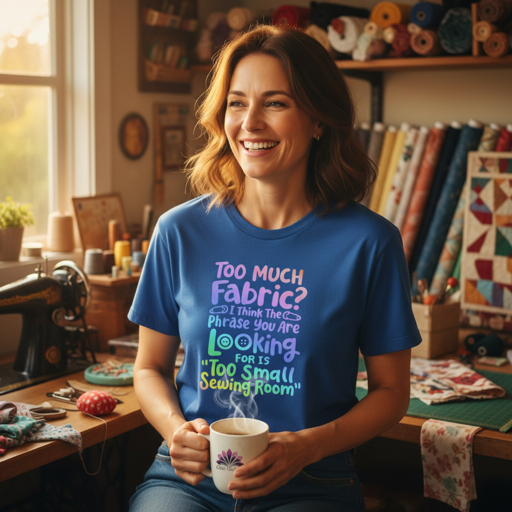 Too Much Fabric? I Think The Phrase You Are Looking For Is Too Small Sewing Room ~ Relaxed Fit Tee