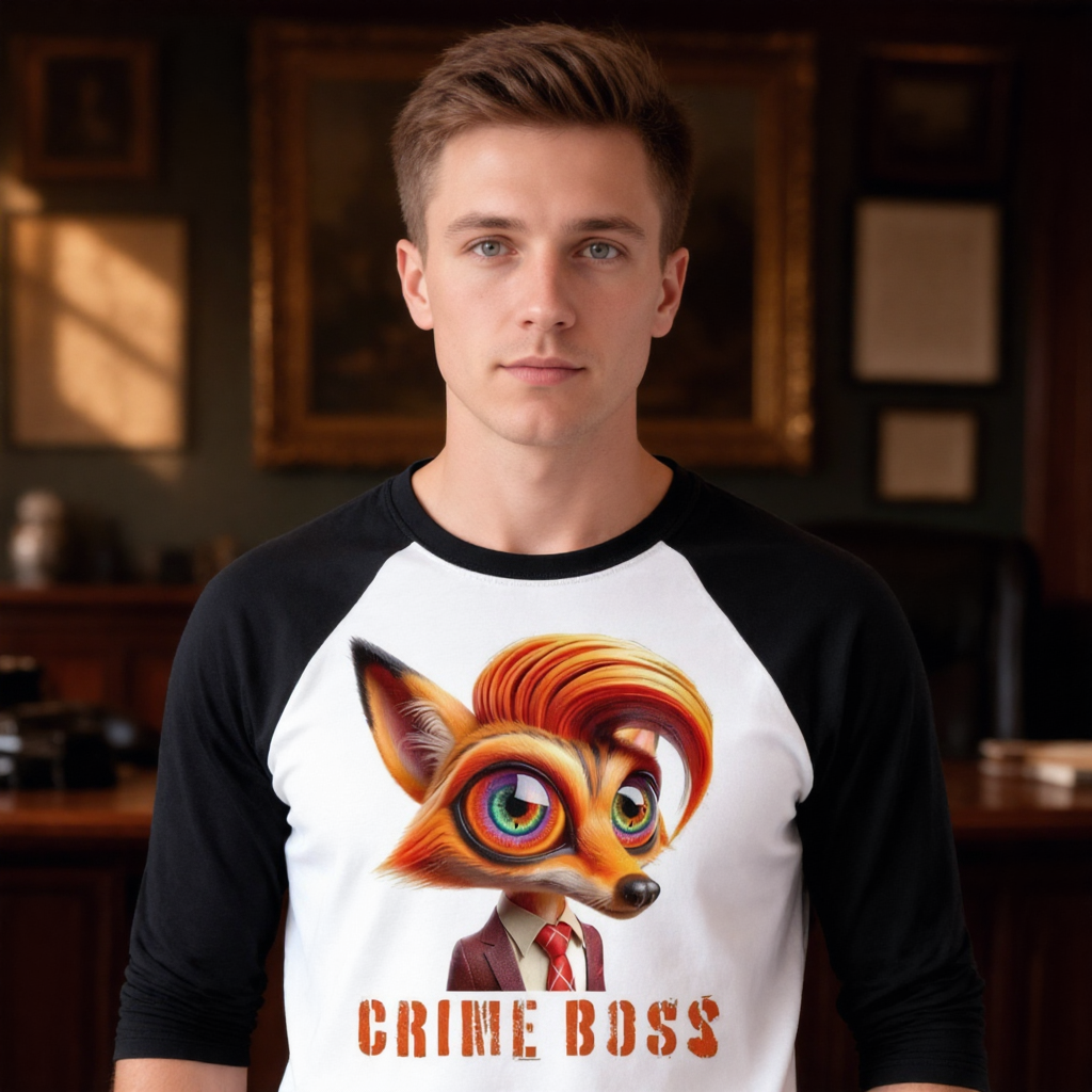 Crime Boss ~ Baseball 3/4 Sleeve Tee