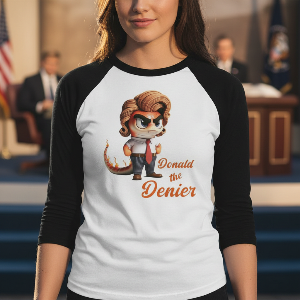 Donald the Denier ~ Baseball 3/4 Sleeve Tee